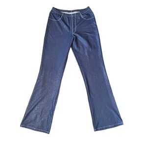 Womens blue Denim Glitter Trouser Bell-bottoms